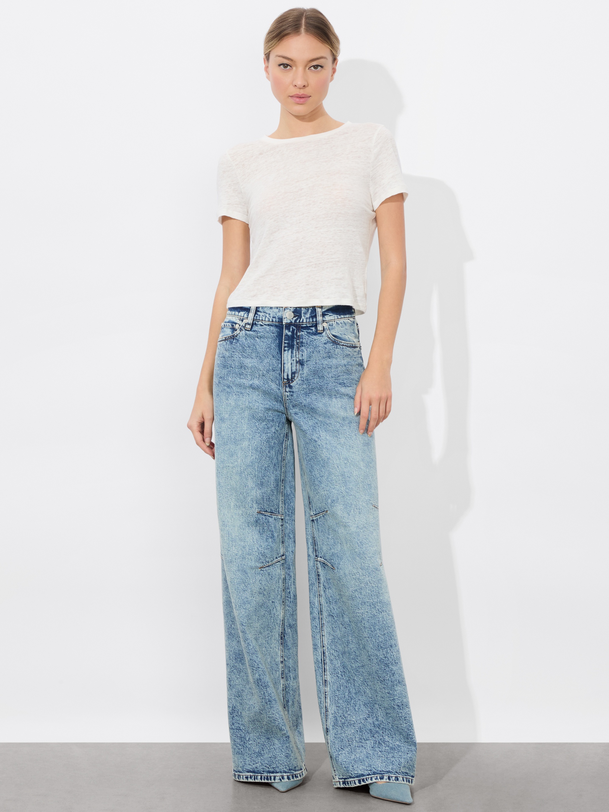 CINDY CROPPED LINEN TEE - 3