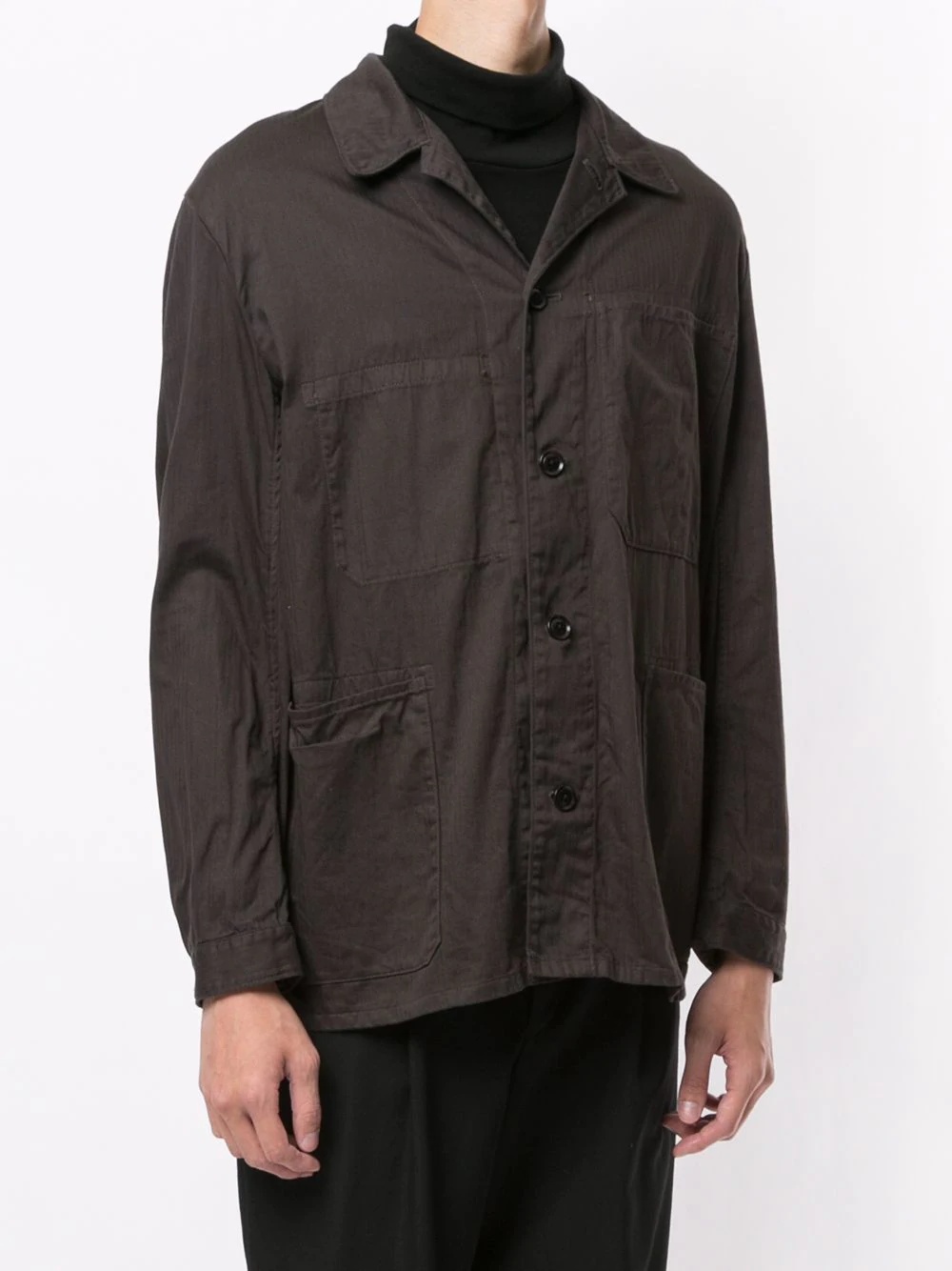 long sleeve utility pocket jacket - 3