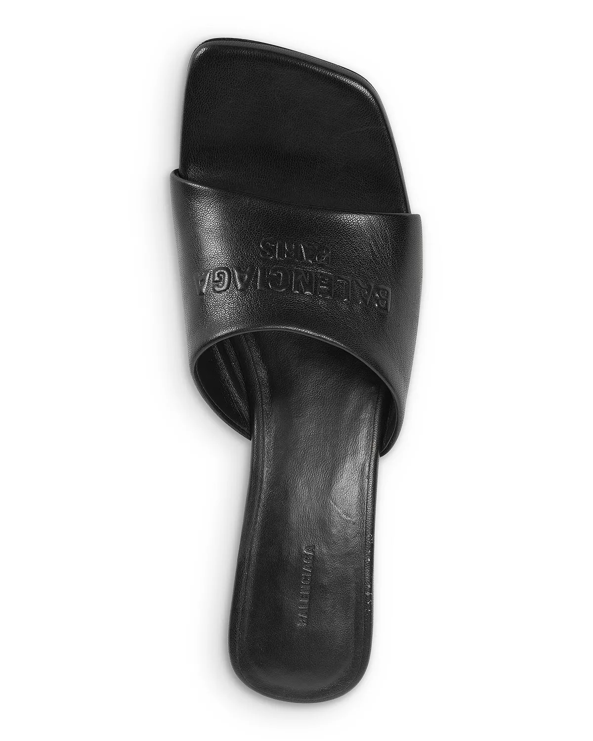 Women's Embossed Logo Heeled Slide Sandals - 4