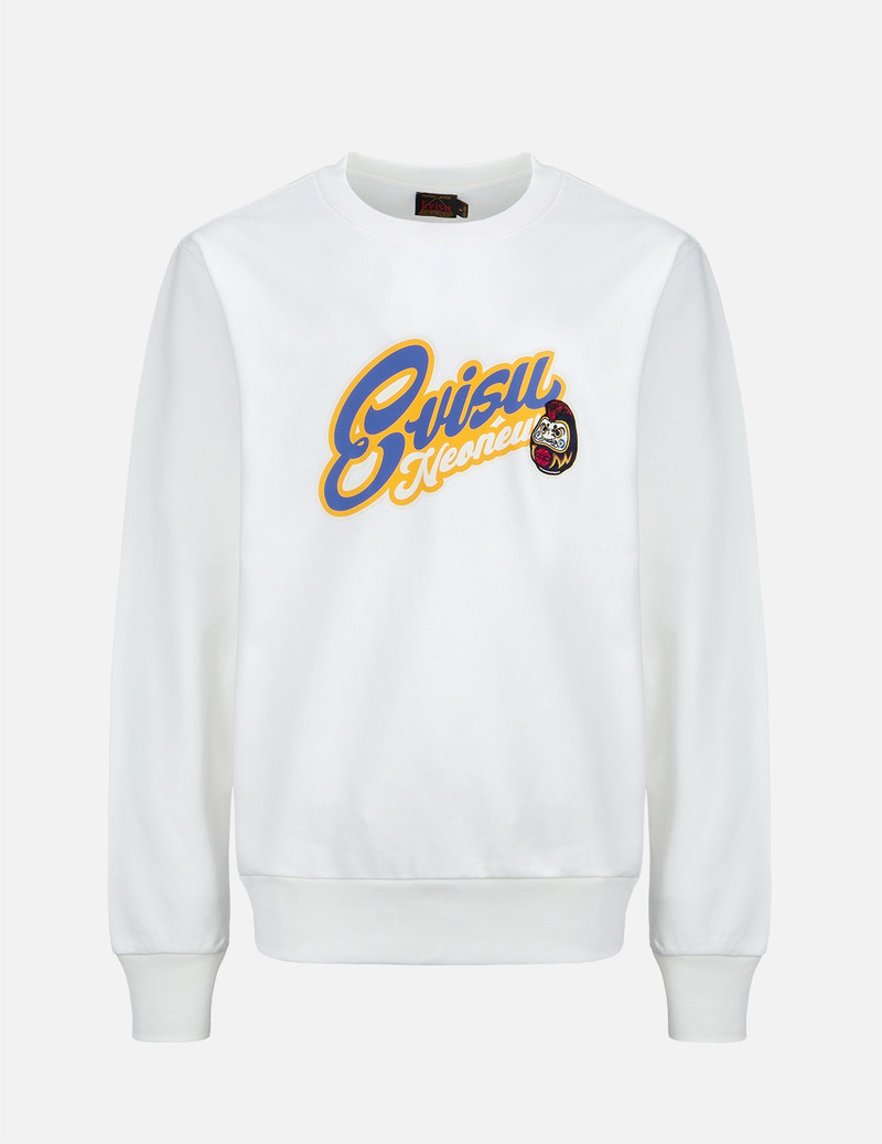 CALLIGRAPHY LOGO AND DARUMA PRINT SWEATSHIRT 1