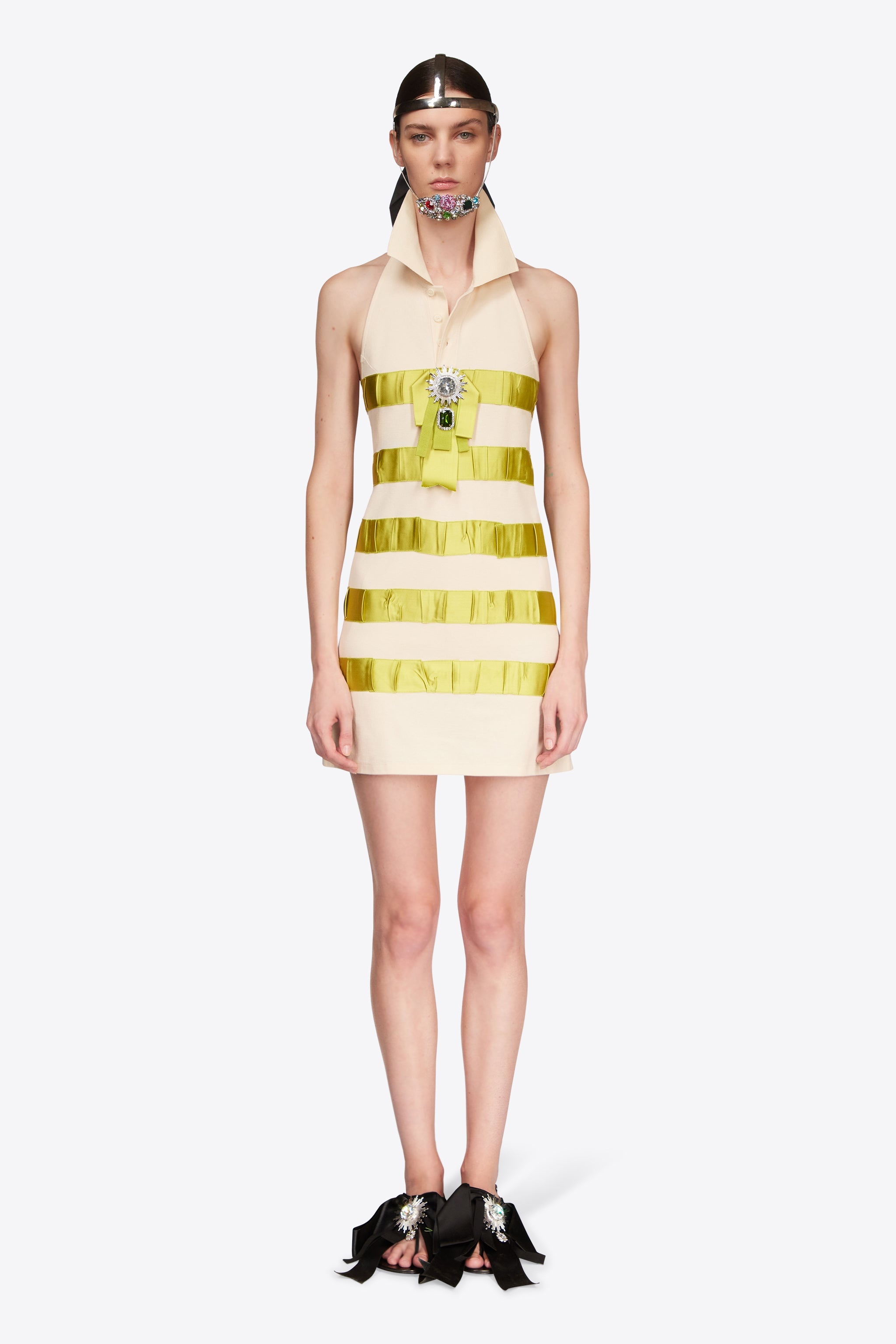 CRYSTAL EMBELLISHED POLO DRESS - 4