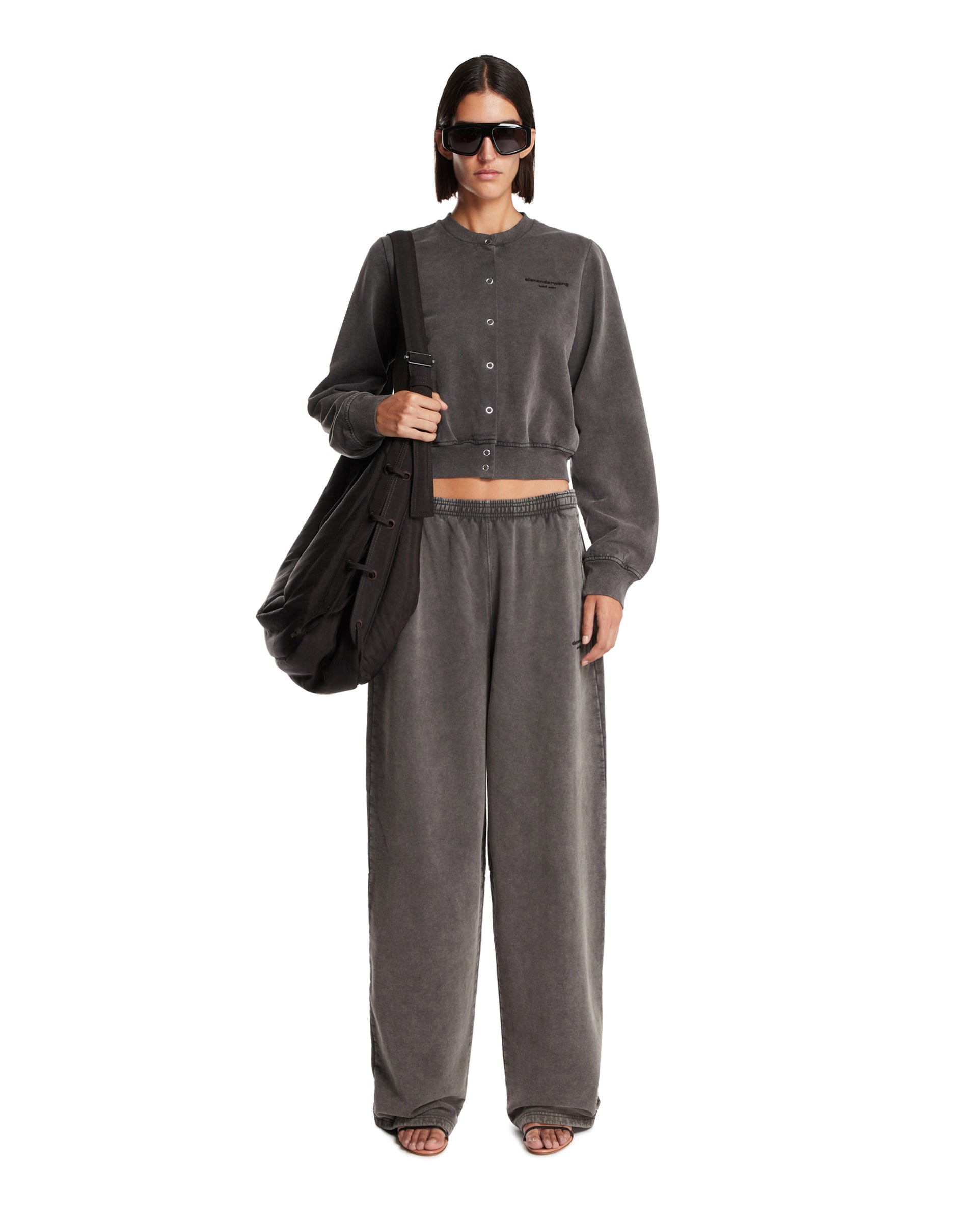 Gray Wide-Leg Sweatpants - 2