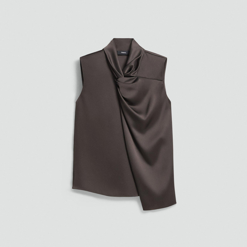 Twisted Split Blouse in Satin 1