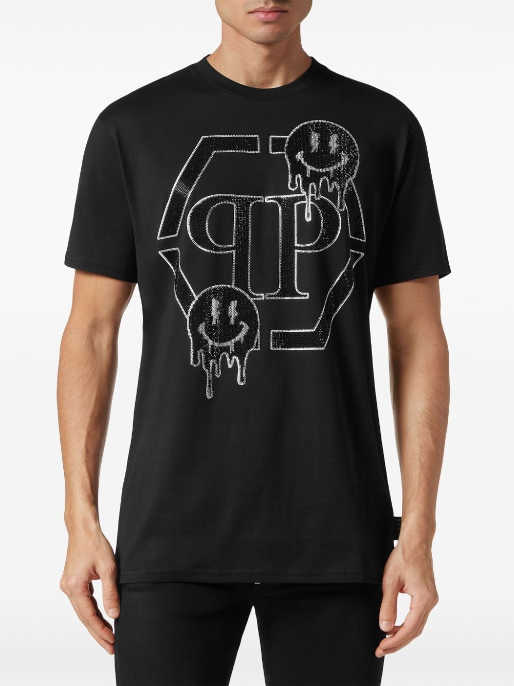 Smile rhinestone-embellished T-shirt - 3