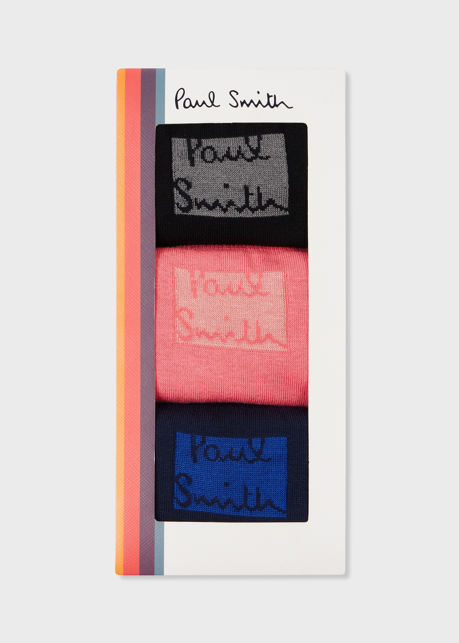 Multicolour Logo 'Signature Stripe' Tipped Socks Three Pack - 5