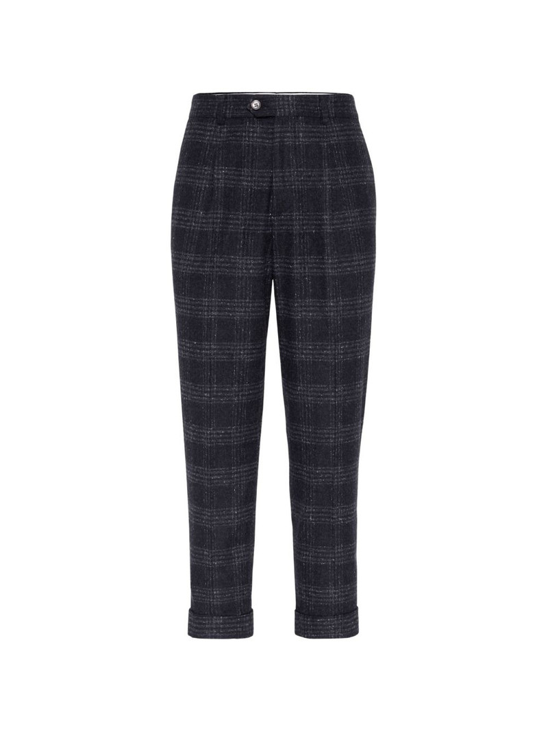 plaid tailored trousers 1