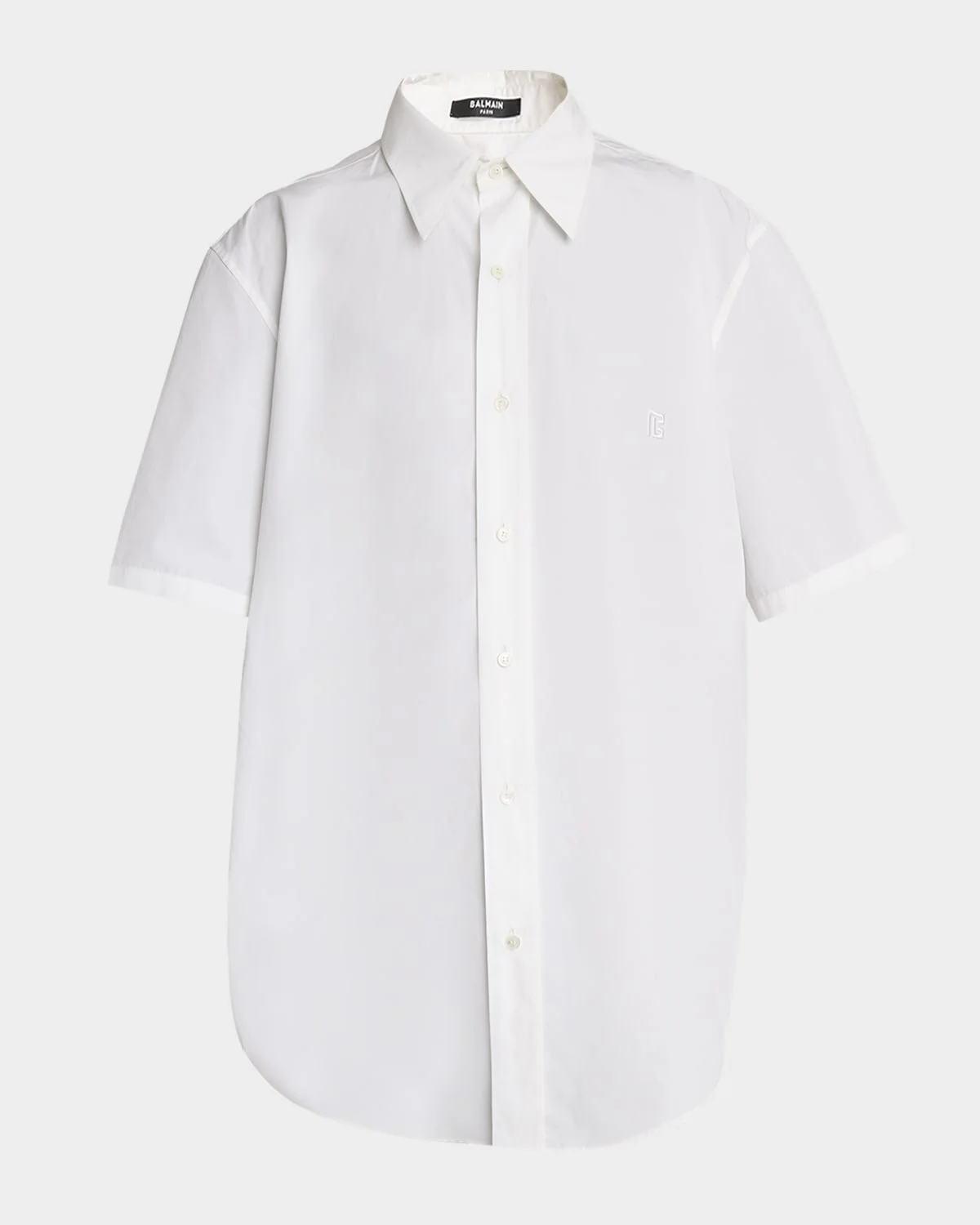 Men's Embroidered PB Logo Cotton Short-Sleeve Shirt - 1