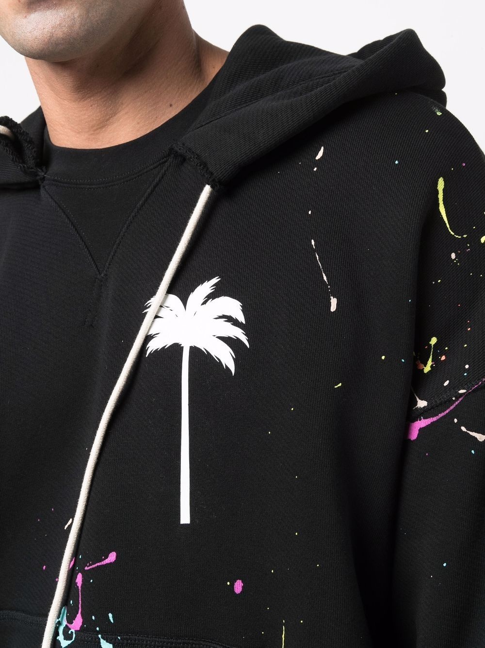 palm-print paint-splatter effect hoodie - 5