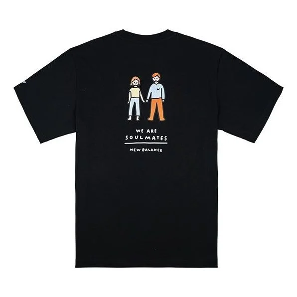 New Balance Men's New Balance x ZERO PER ZERO Crossover Limited Cartoon Character Short Sleeve Black - 1
