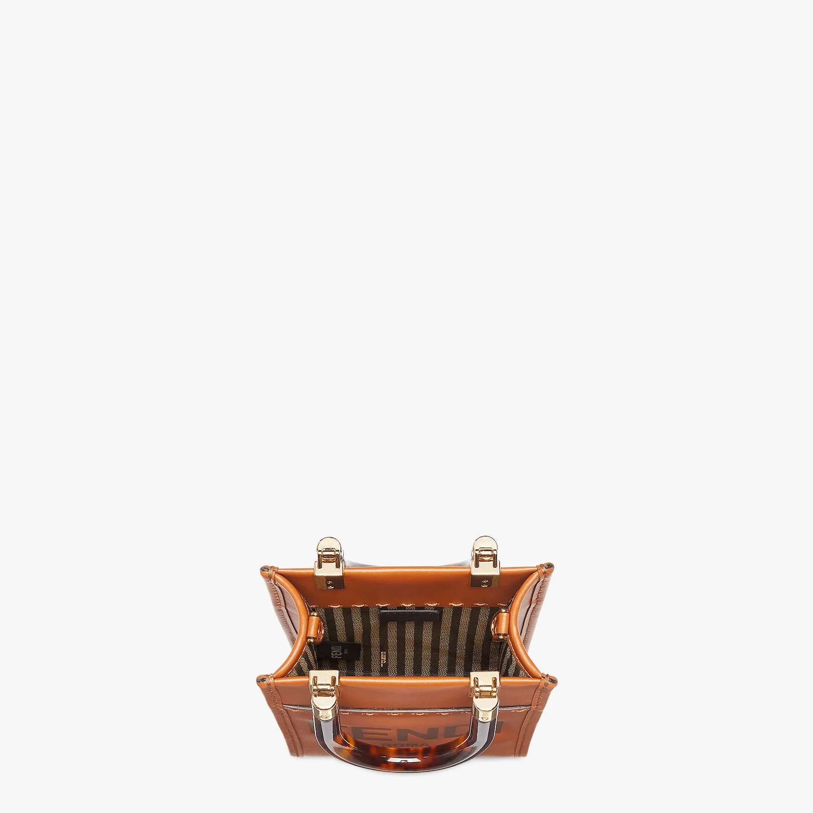 Brown leather mini-bag - 4