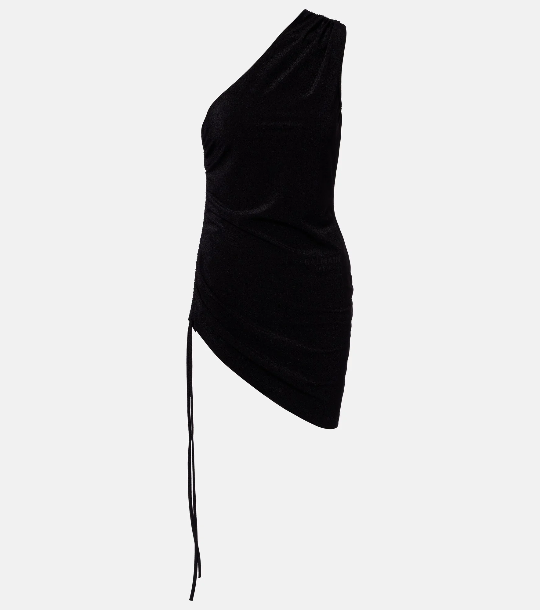 Ruched one-shoulder minidress - 1