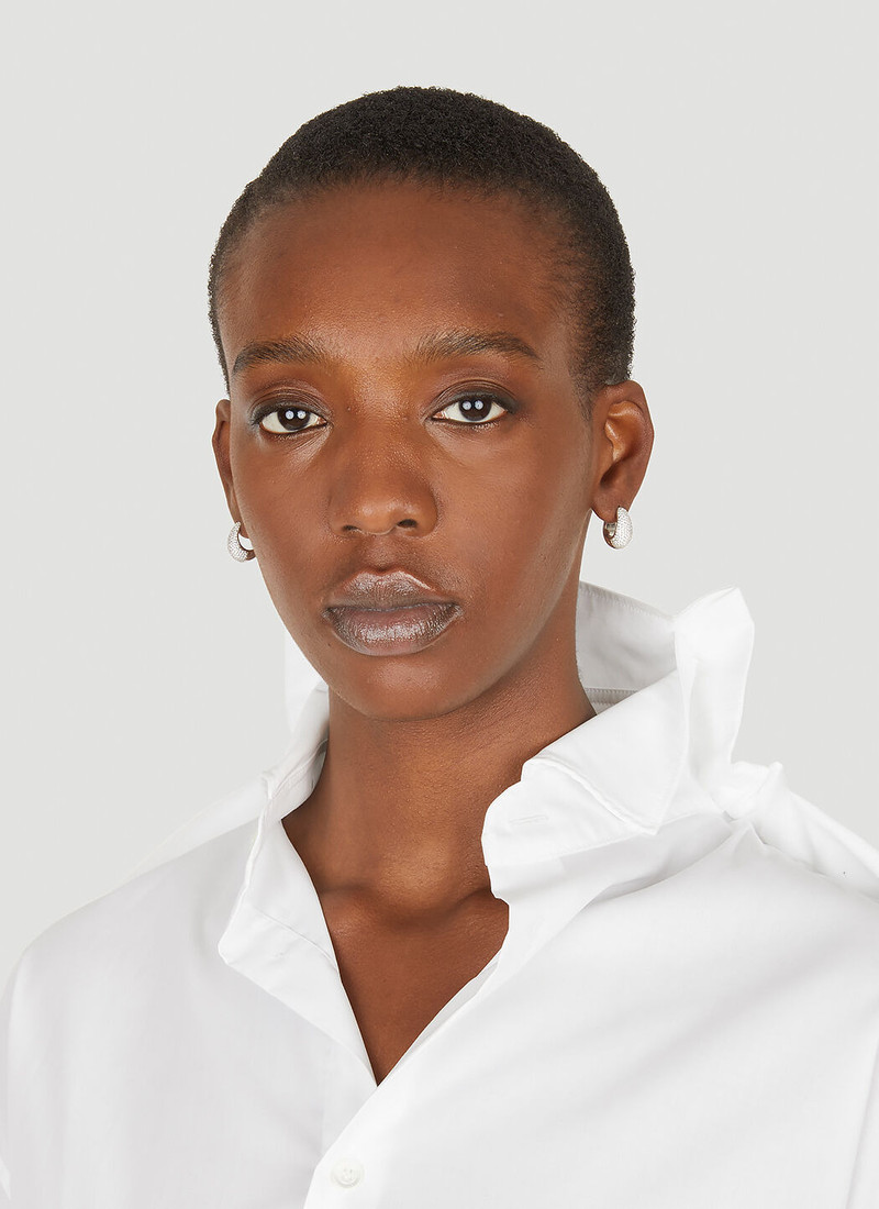 TOM WOOD Ice Pavé Small Hoop Earrings outlook