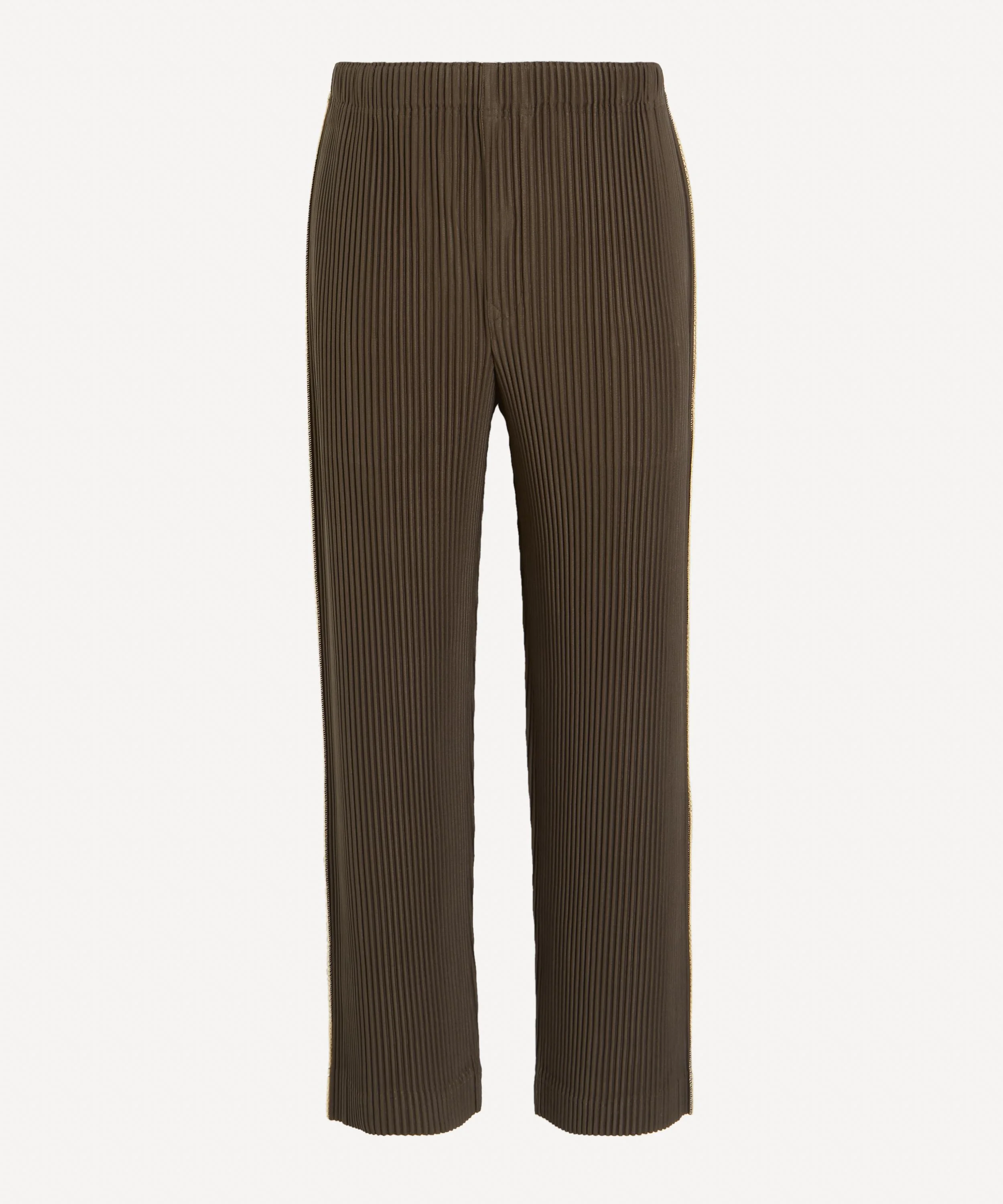 EMBROIDERY STRIPES Pleated Trousers - 1