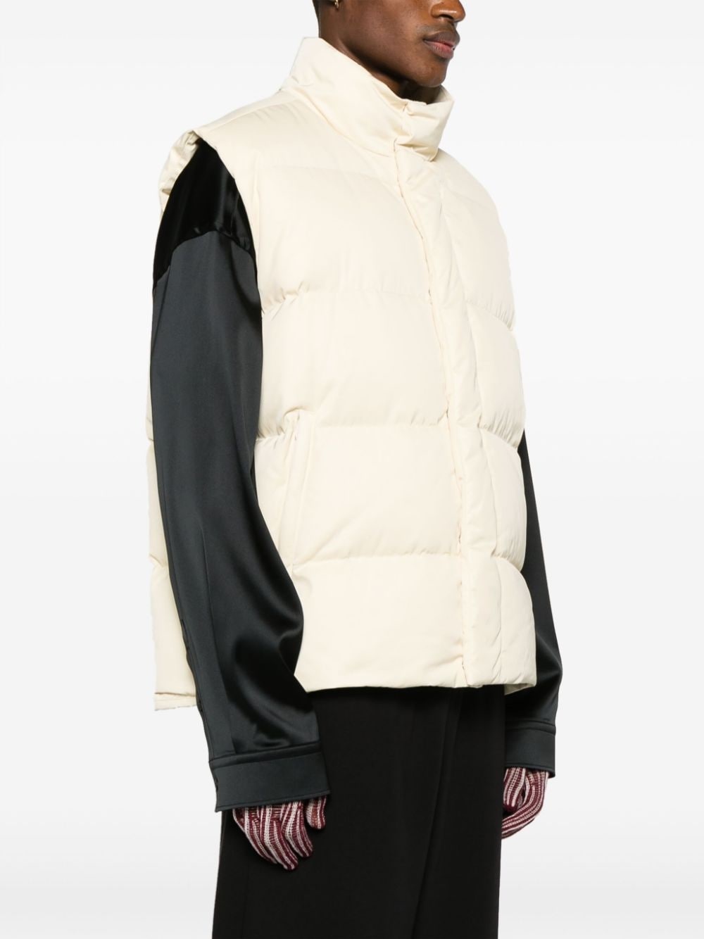 high-neck padded gilet - 3