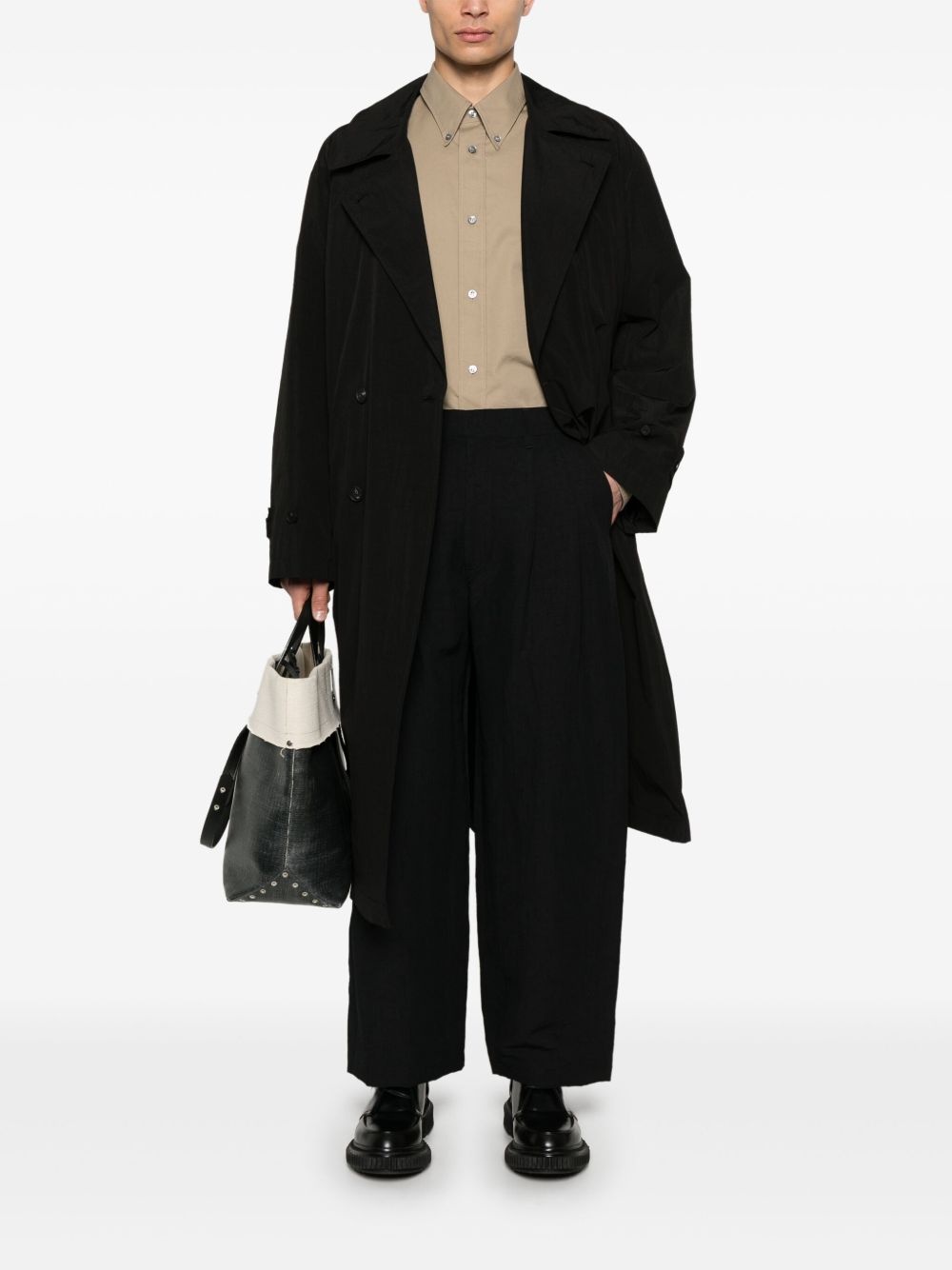 windproof double-breasted trench coat - 2