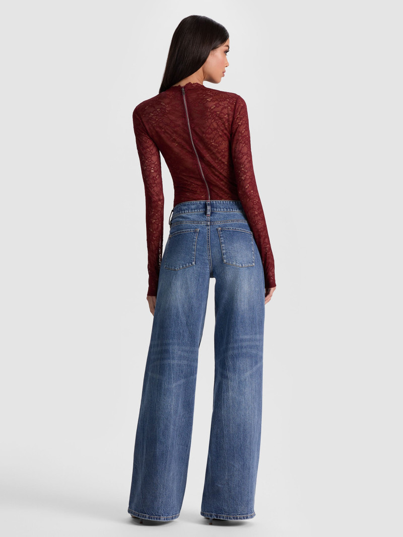 Alice + Olivia TAEYN LACE BODYSUIT outlook