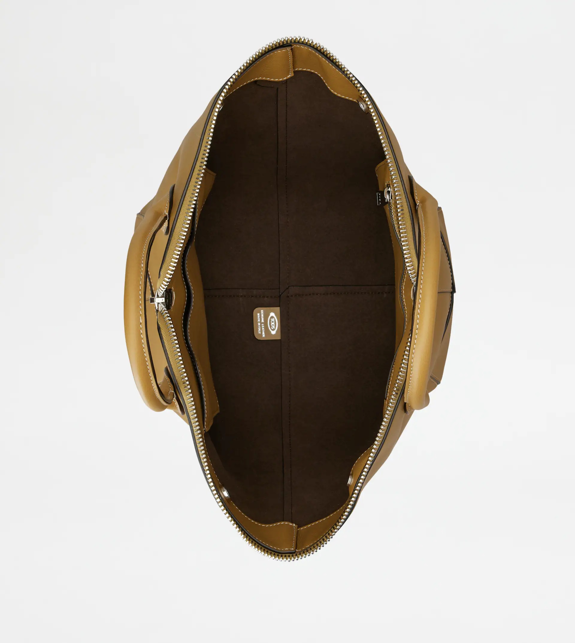 TOD'S DI BAG SWING IN LEATHER MEDIUM - BROWN - 4
