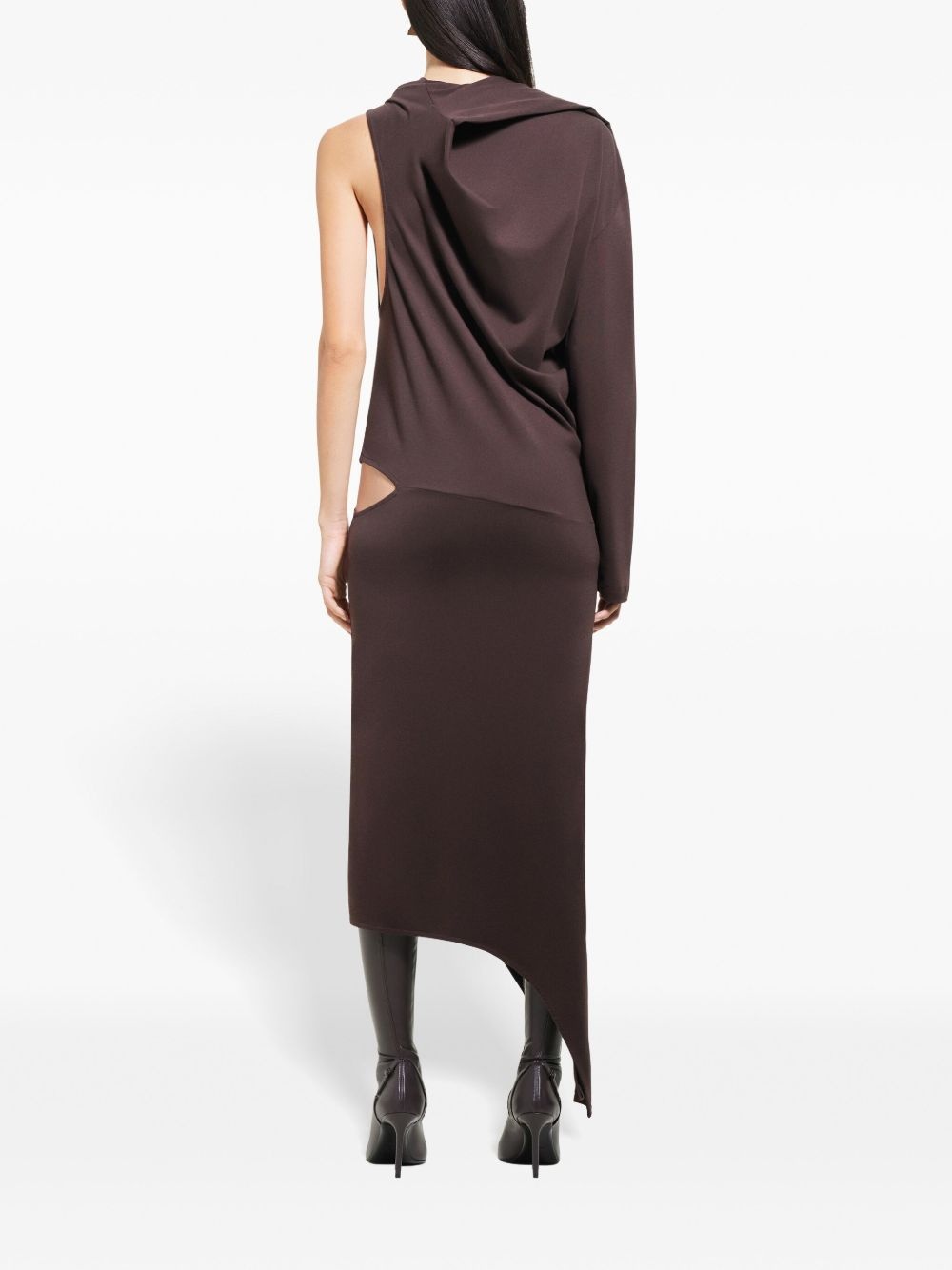 draped cut-out dress - 4