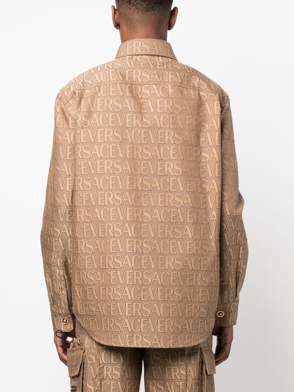 Versace Allover-jacquard shirt - 4