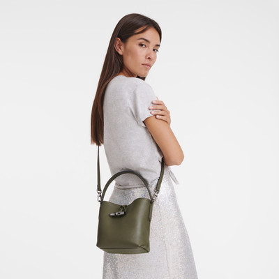 Longchamp Roseau Essential XS Bucket bag Khaki - Leather outlook