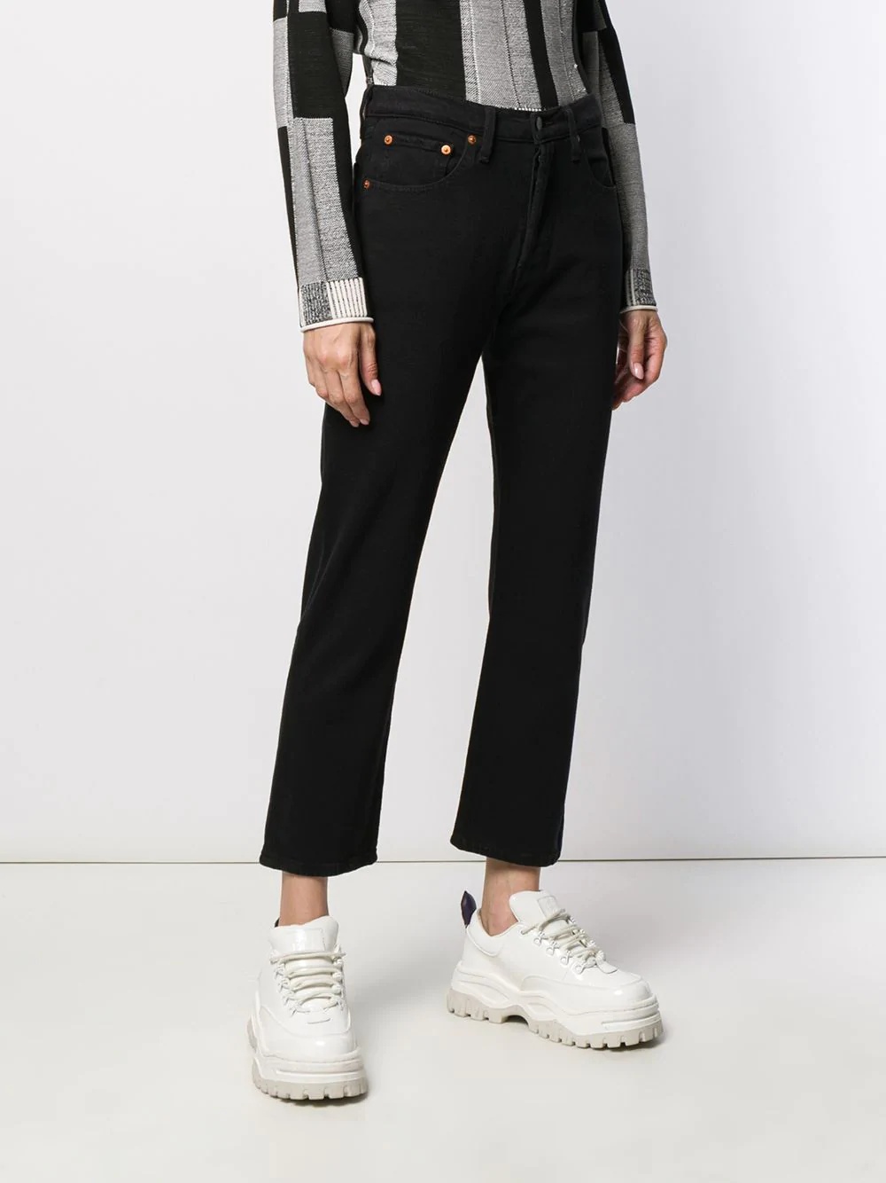 cropped straight-leg jeans - 3