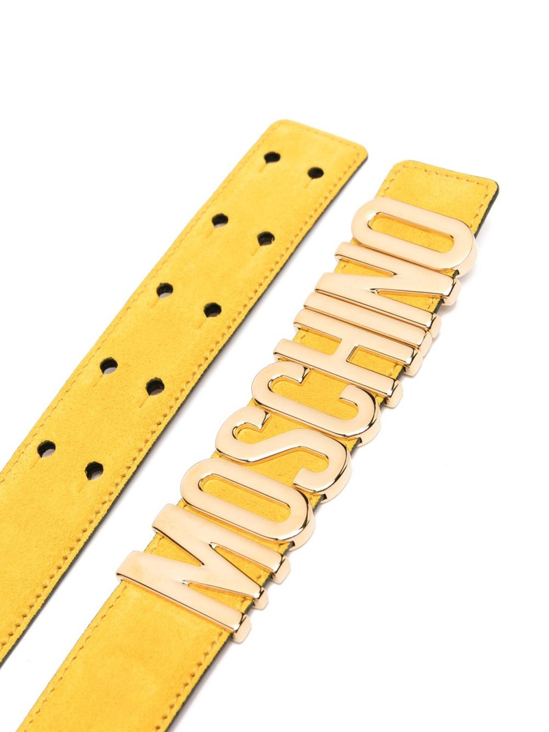 Moschino logo-buckle belt outlook