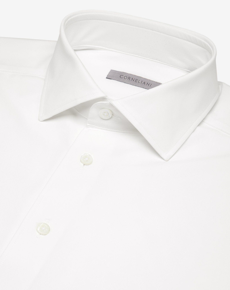 White bi-elastic fabric shirt 4