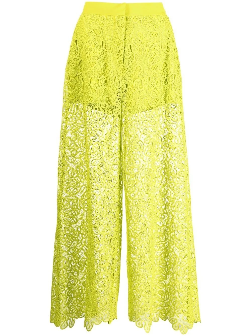 macramé wide-leg trousers - 1