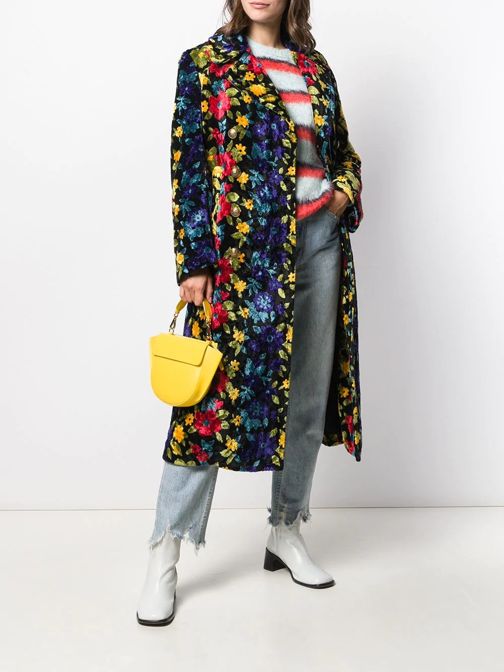 floral patterned coat - 2