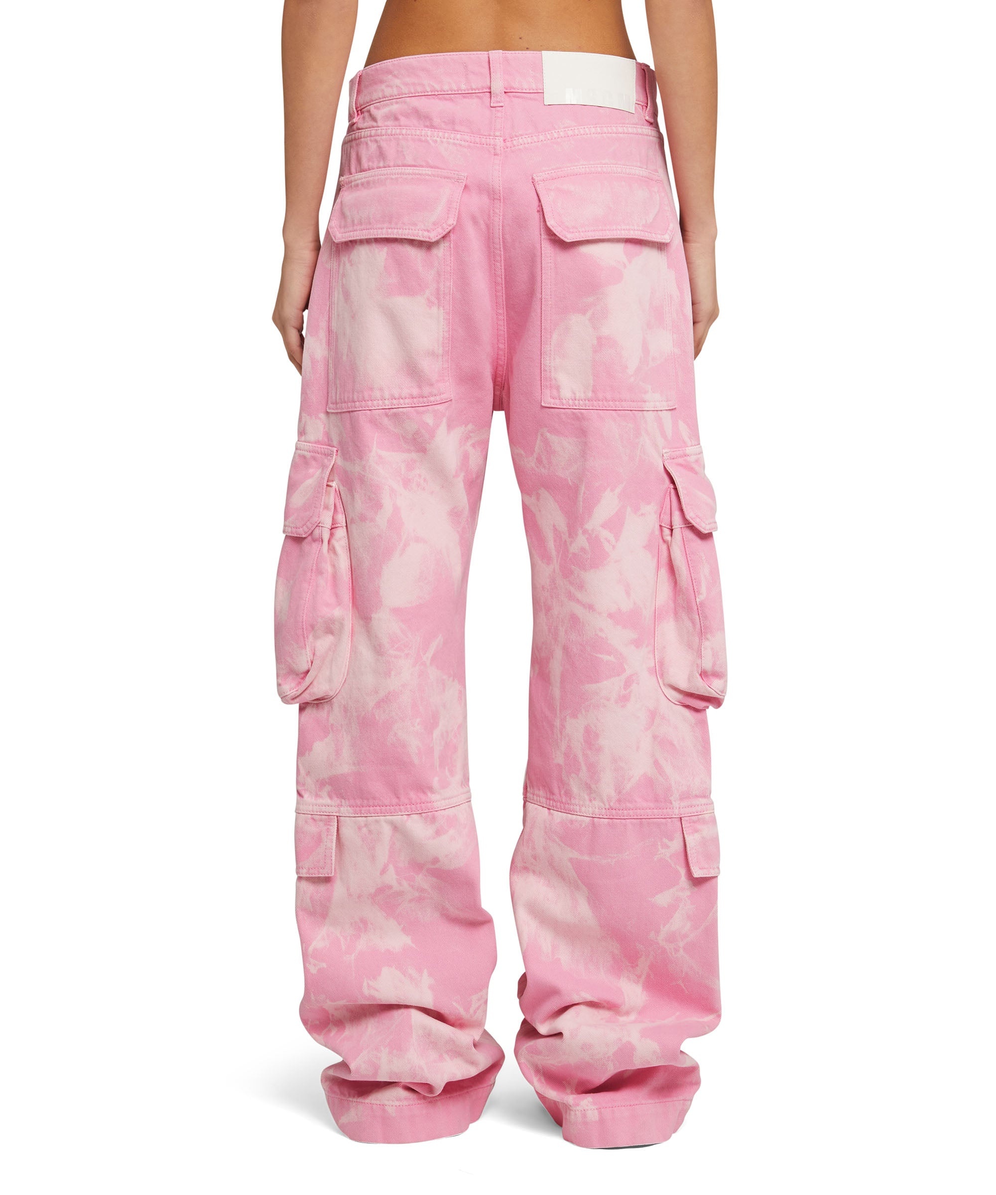 Cargo pants with marbleized tie-dye treatment - 3