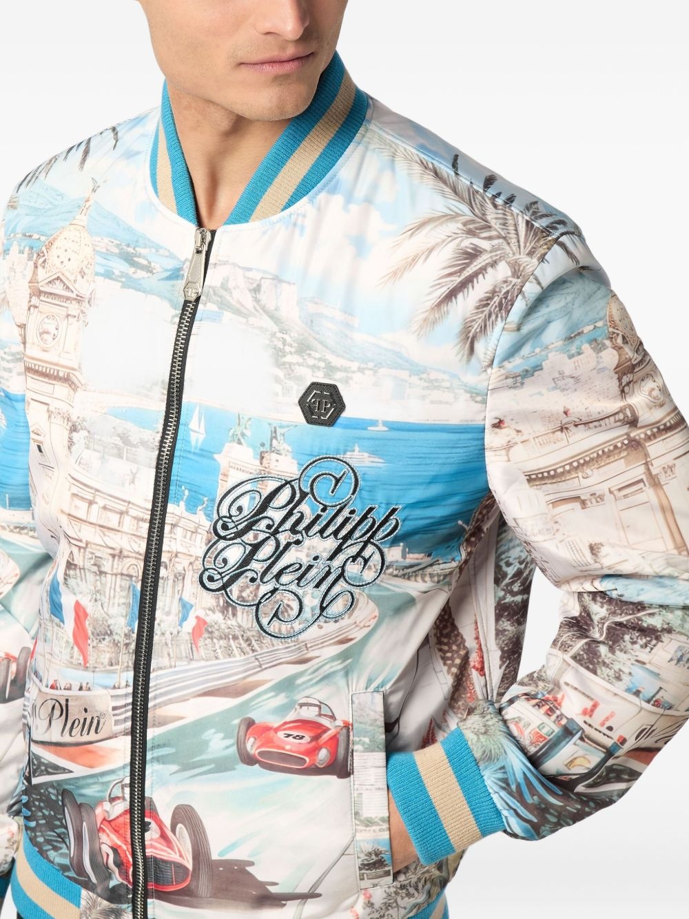 Monaco Cote d'Azur satin bomber jacket - 5