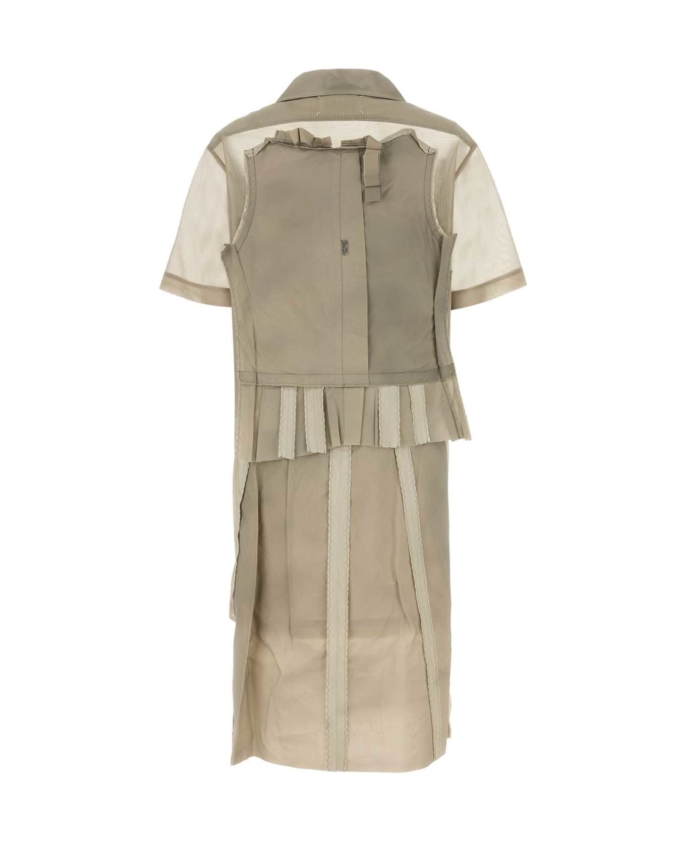 Cappuccino Mesh Shirt Dress - 2