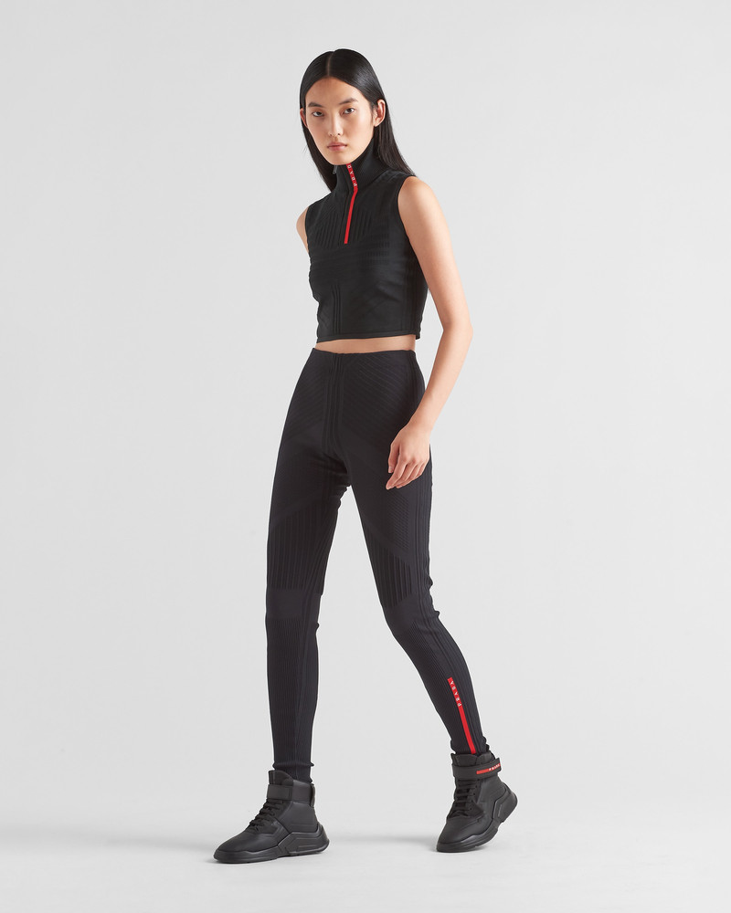 Prada Tech Rec Re-Nylon piqué sleeveless top outlook