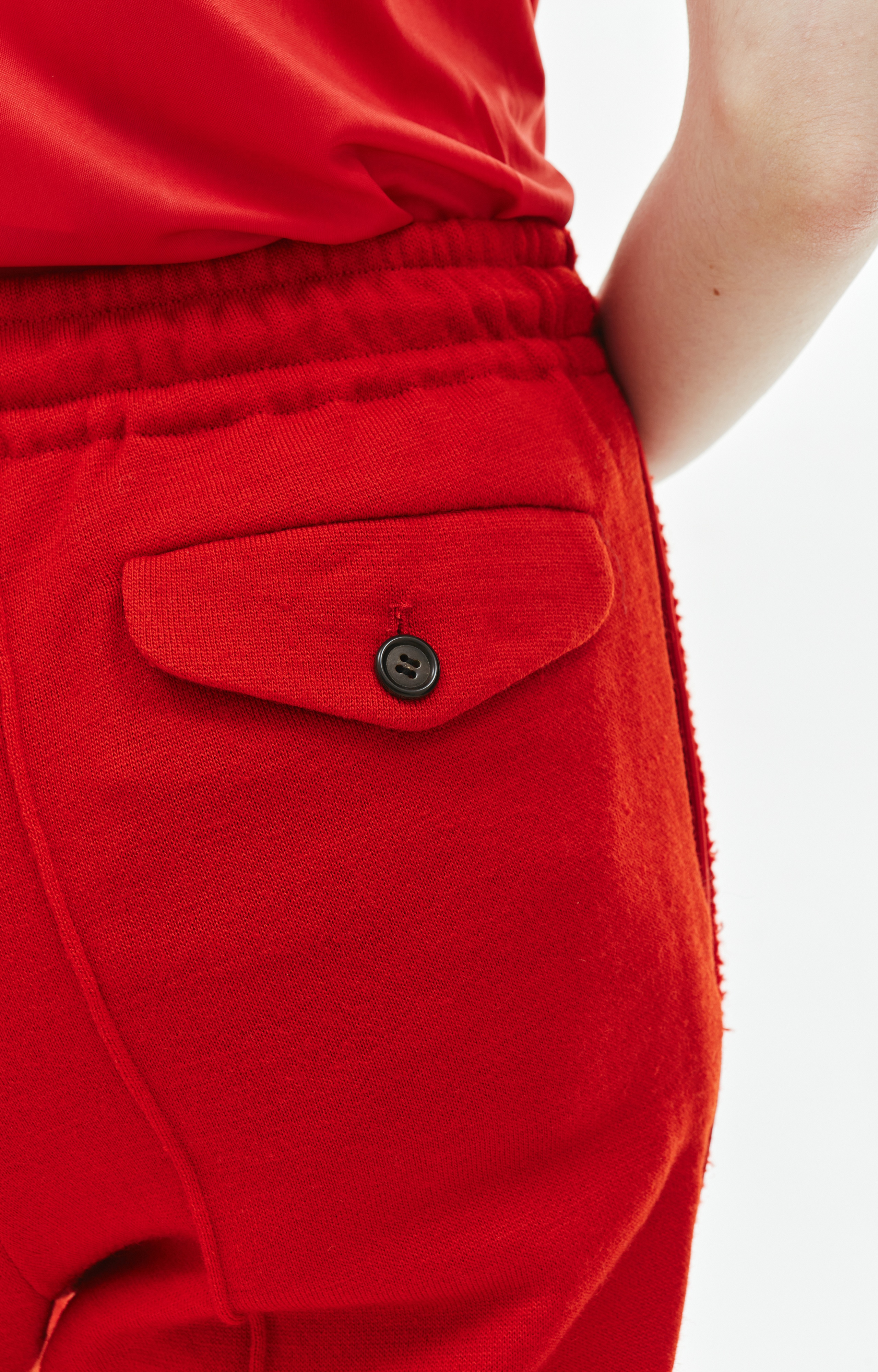 RED WOOL TROUSERS - 4