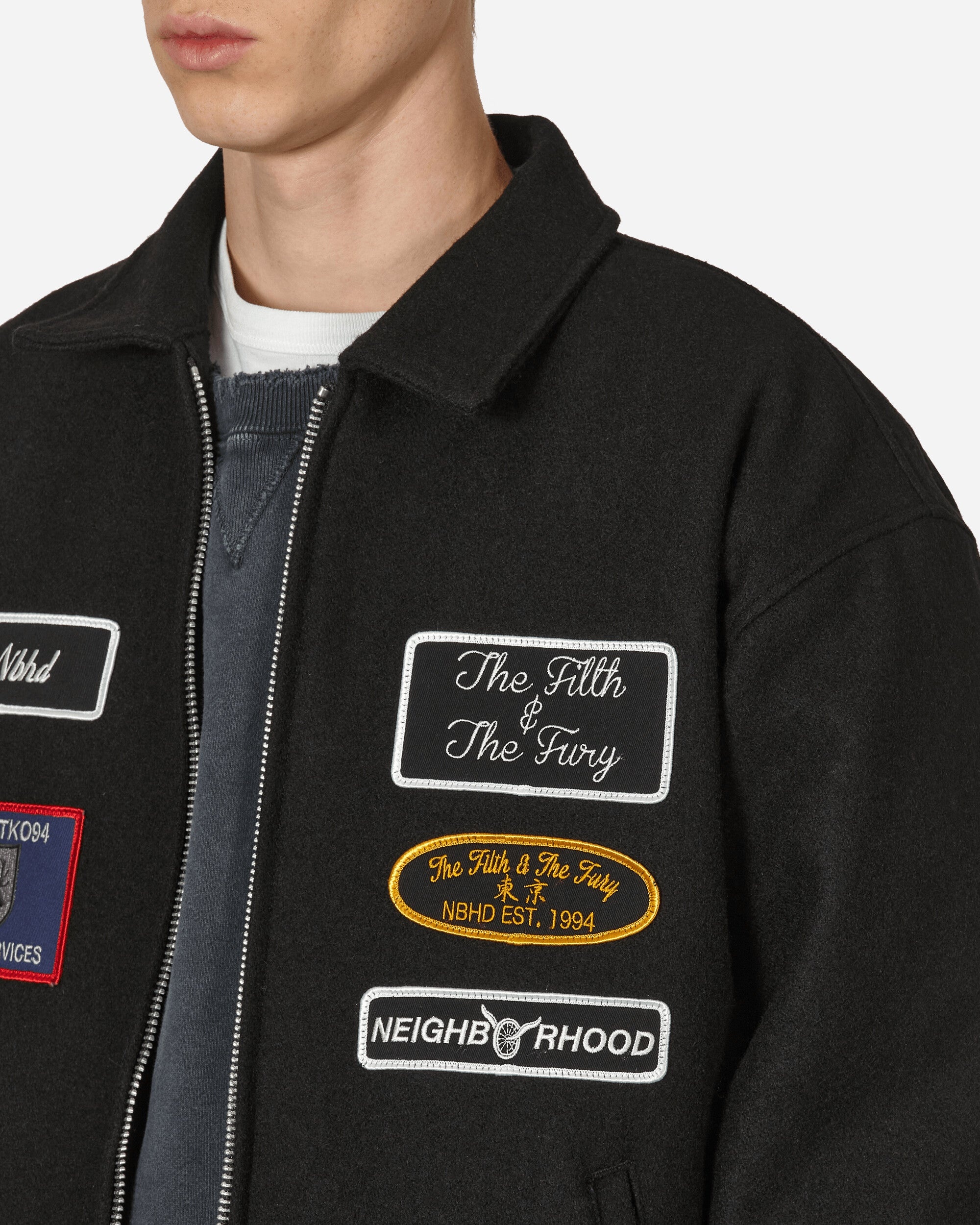 ジャケット・アウター NEIGHBORHOOD Melton Zip Up Jacket Neighborhood Mens Melton Zip Up Jacket – Extra Butter