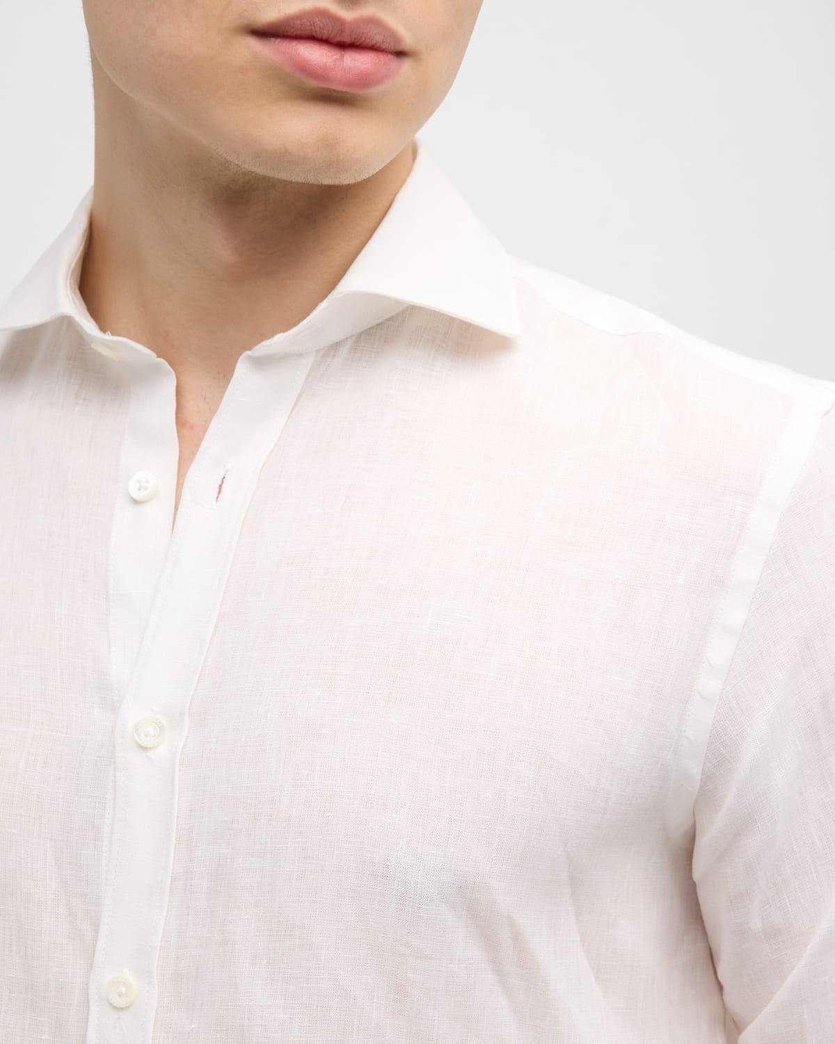 Men's Linen Casual Button-Down Shirt - 7