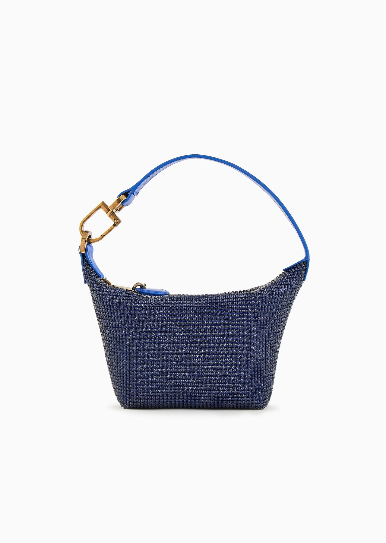 La Prima Soft mini handbag in metallic knit with rhinestones - 1
