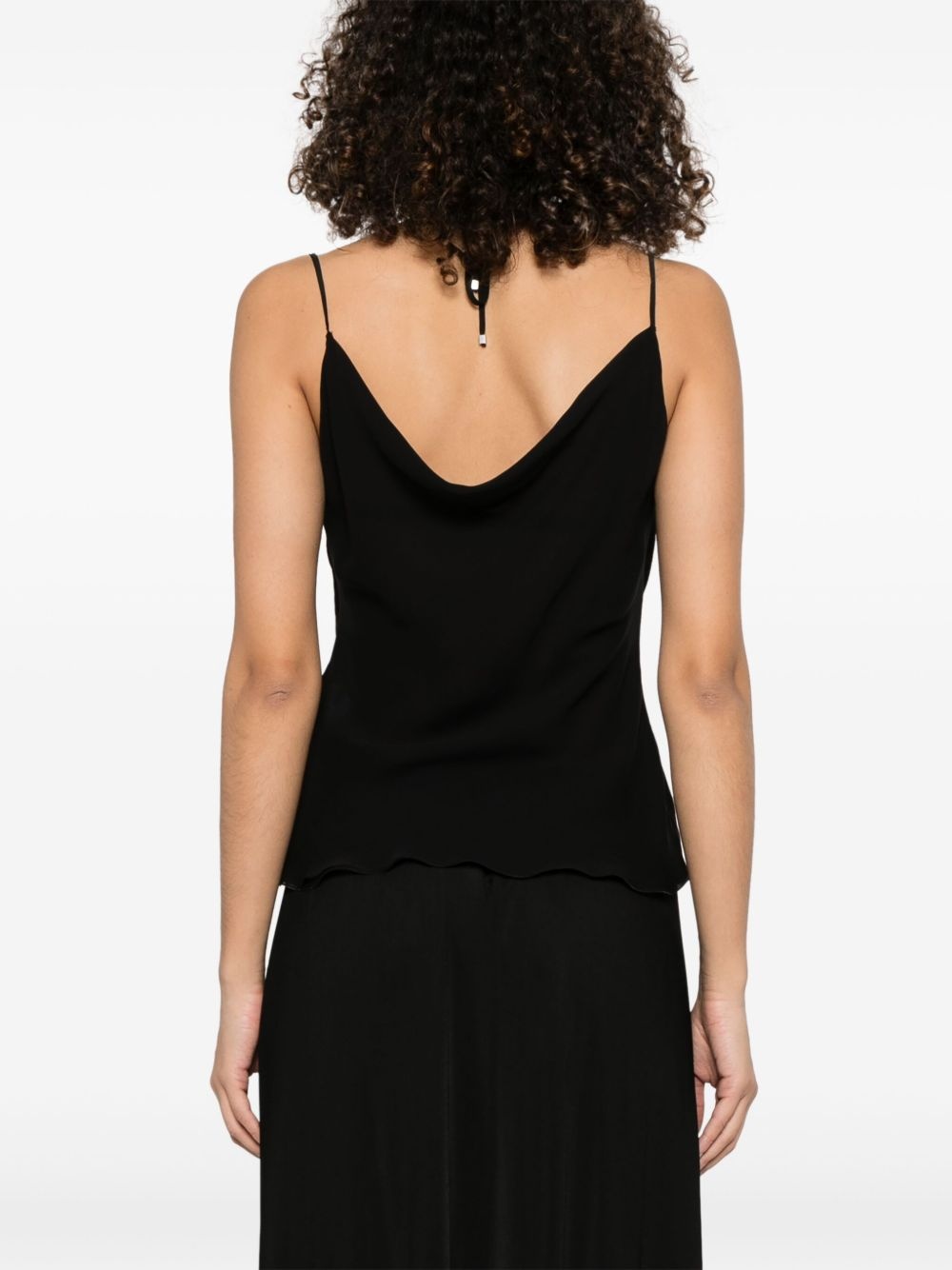 rhinestone-embellished georgette top - 4