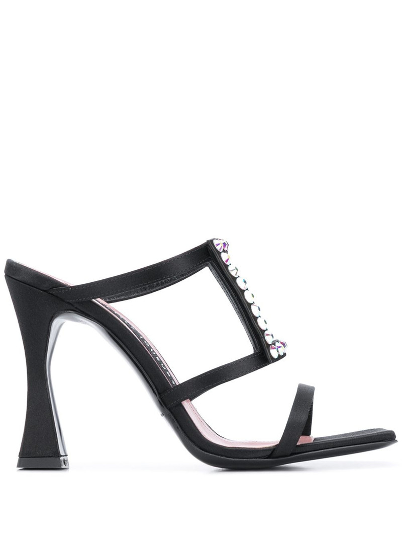 Hoya studded satin mules 1