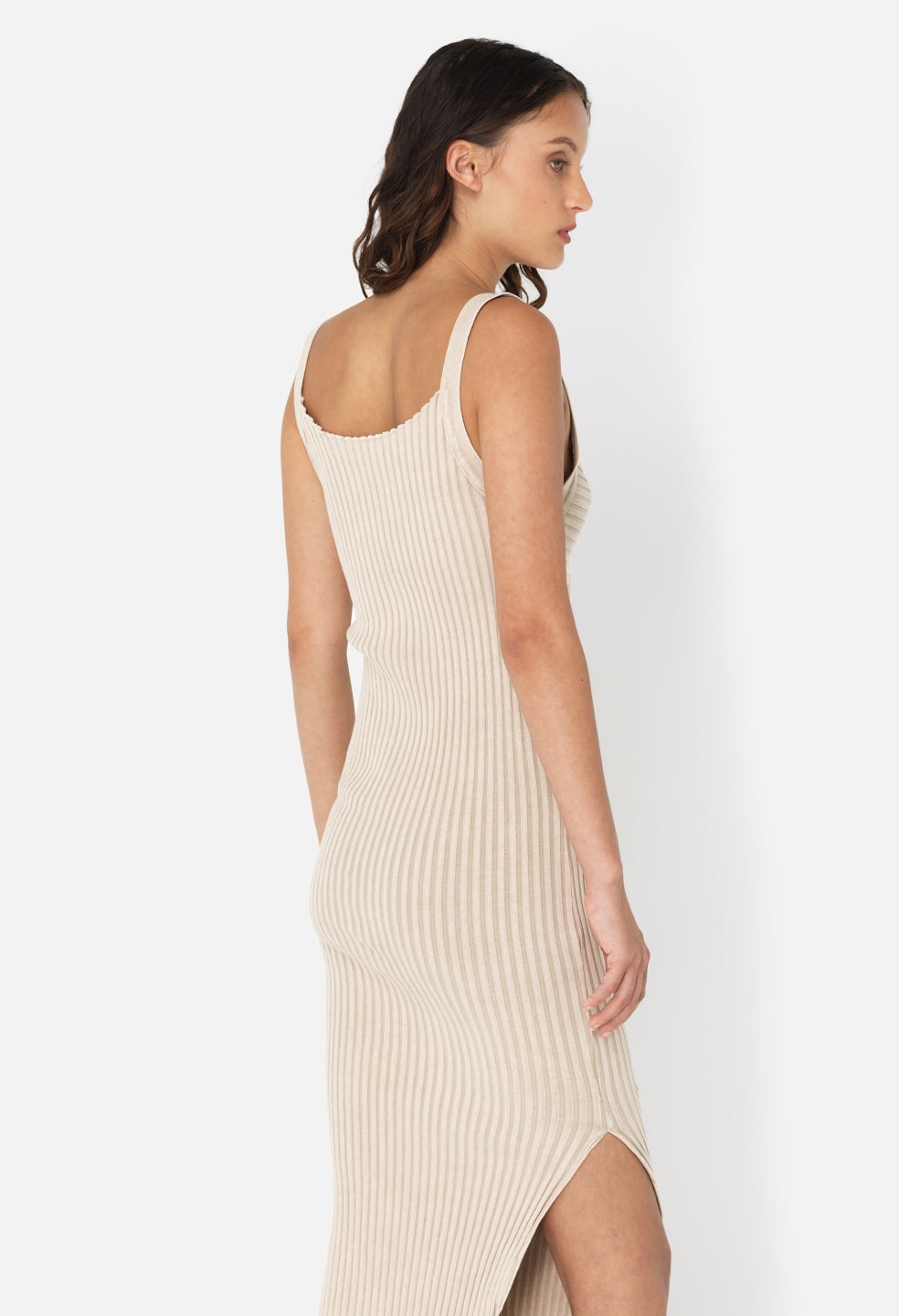 MINERAL WASH GINZA RIB TWIST DRESS - 5