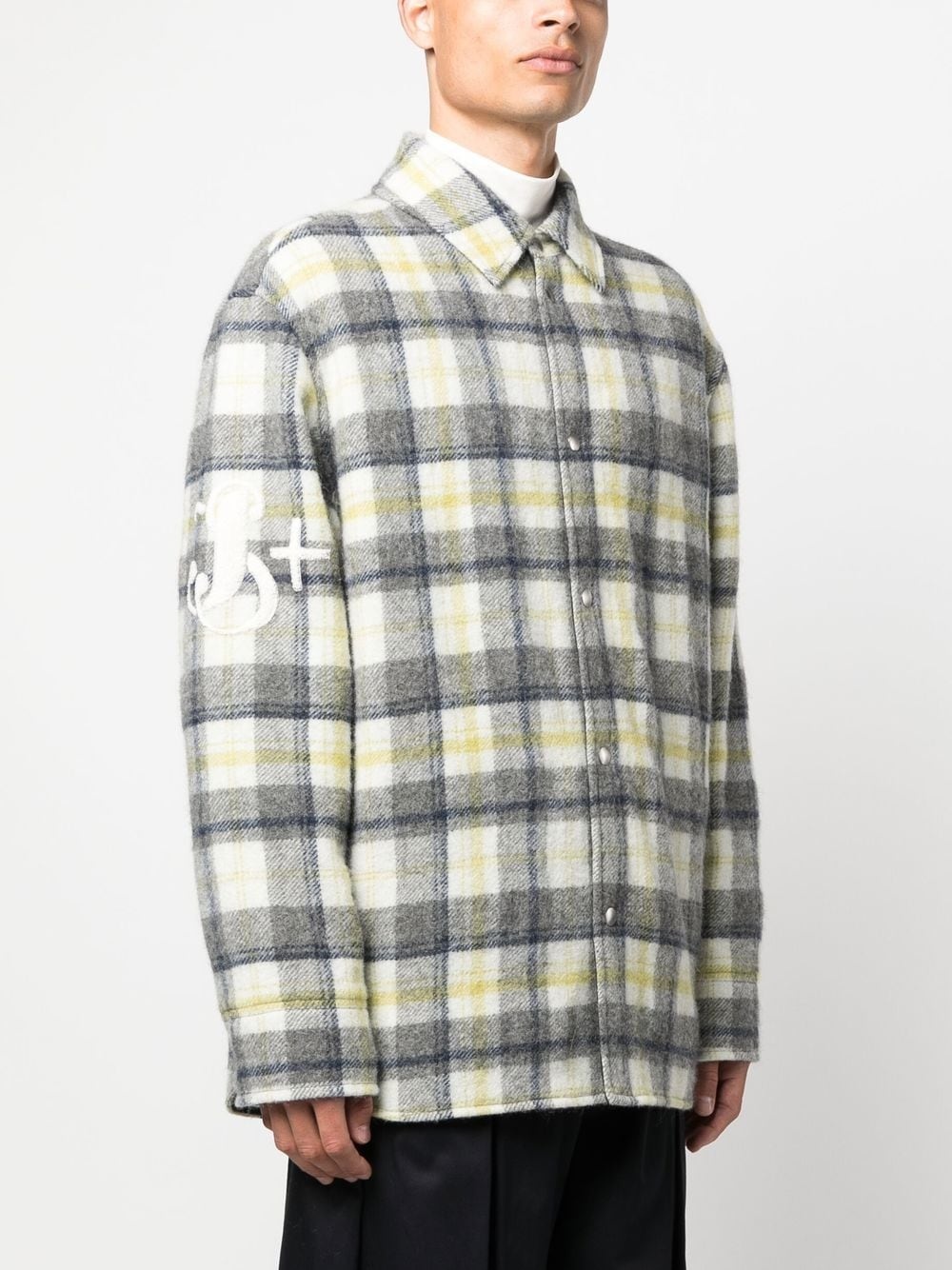 checked shirt jacket - 3