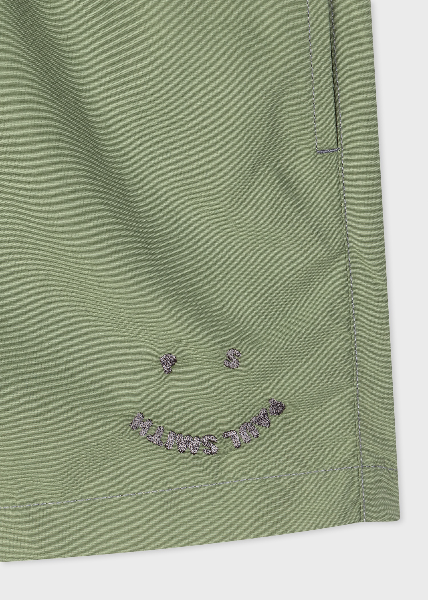 Green 'Happy' Swim Shorts - 3