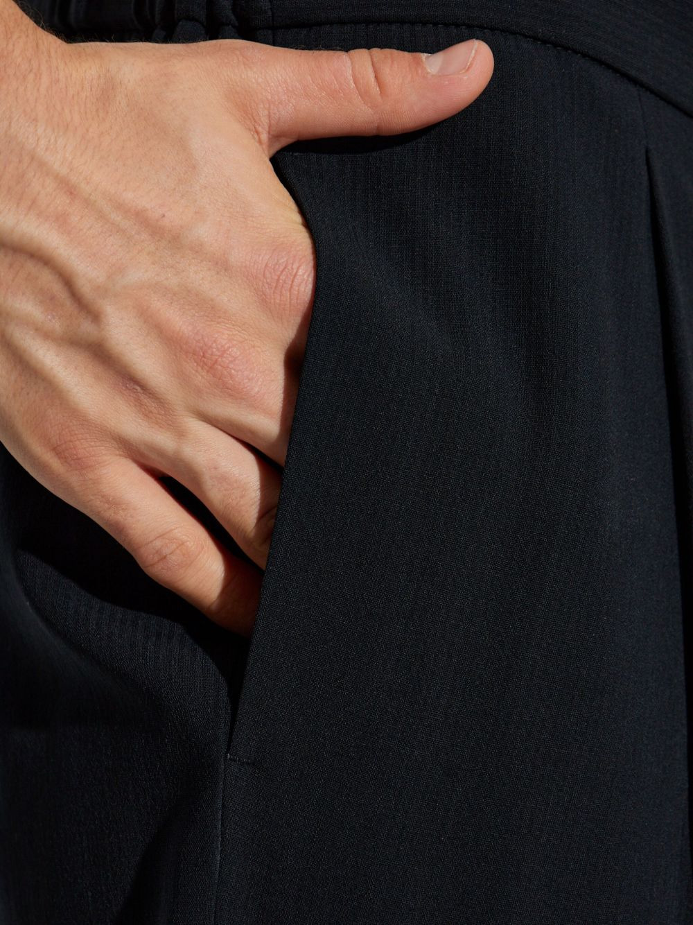 pleated wool straight-leg trousers - 5