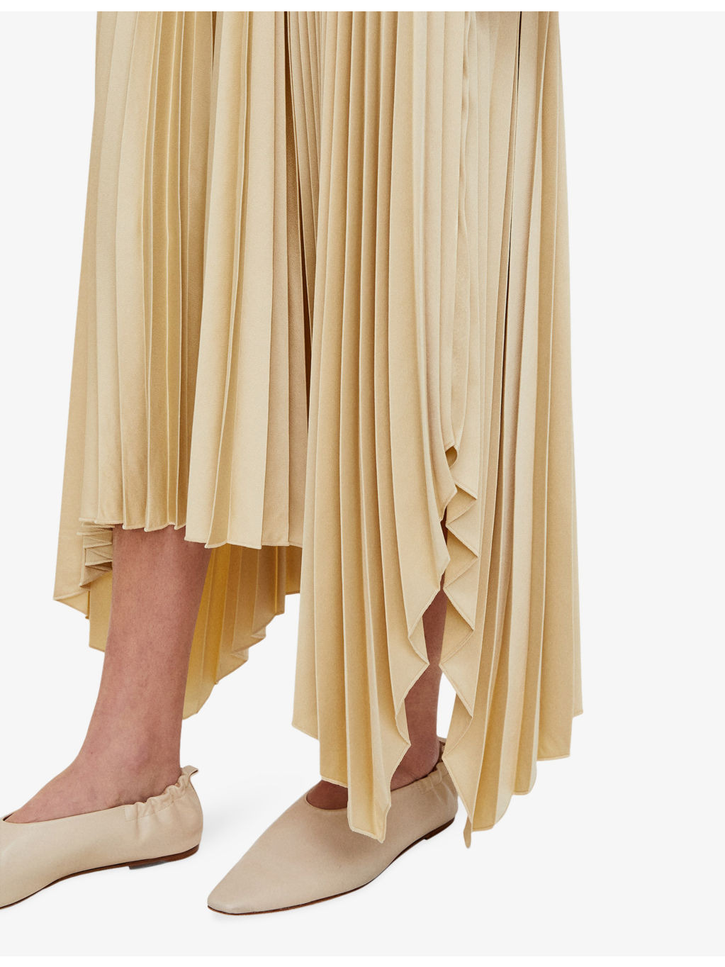 Ade high-rise pleated woven midi skirt - 5