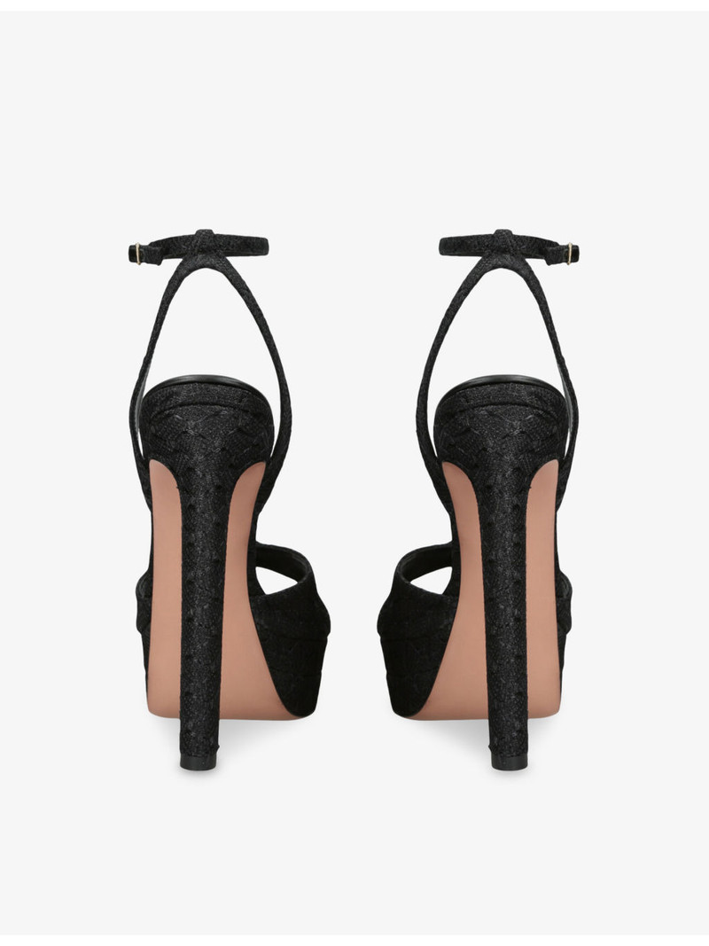 AQUAZZURA Divine 130 Lace Heeled Sandals outlook