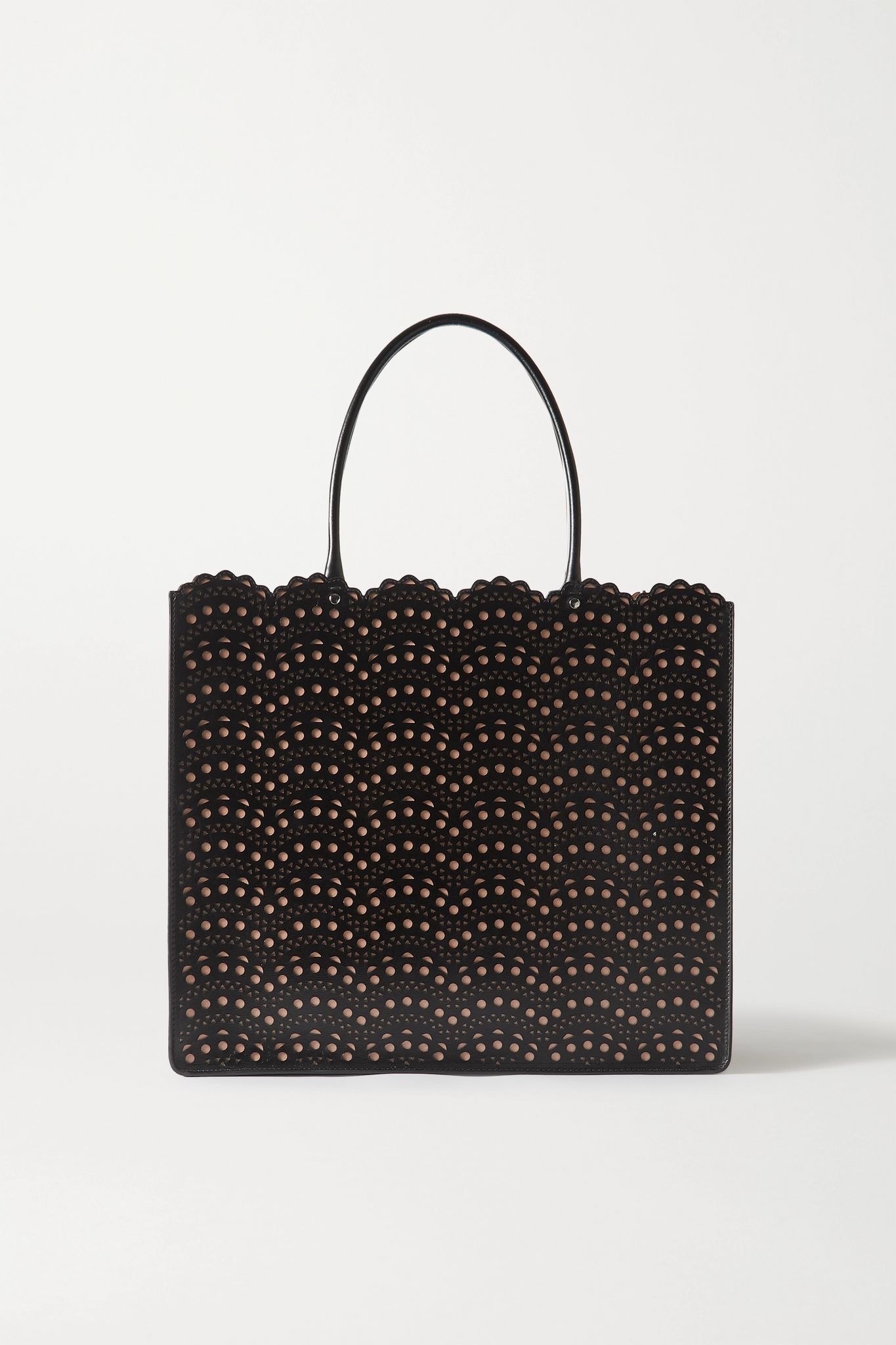 Garance medium scalloped laser-cut leather tote - 1