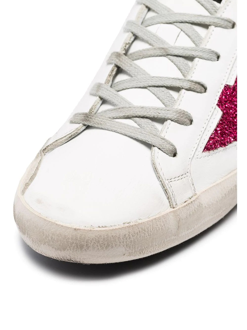 white Superstar leather low-top sneakers - 4