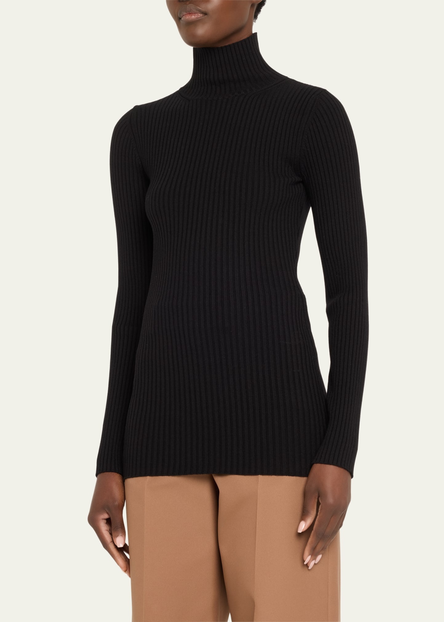 Ribbed Wool Turtleneck - 4