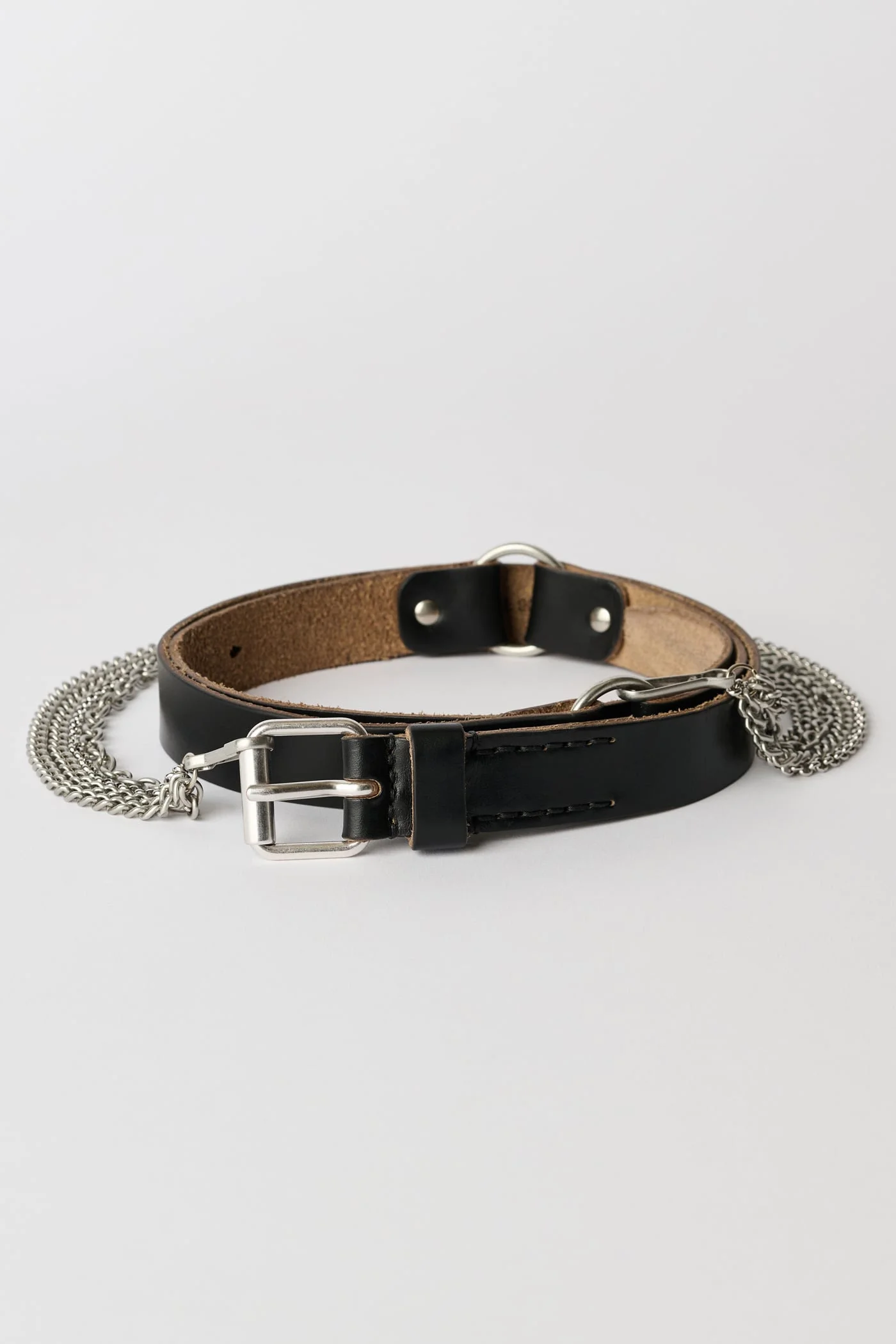 Chain Belt Black Chromexcel Leather - 1