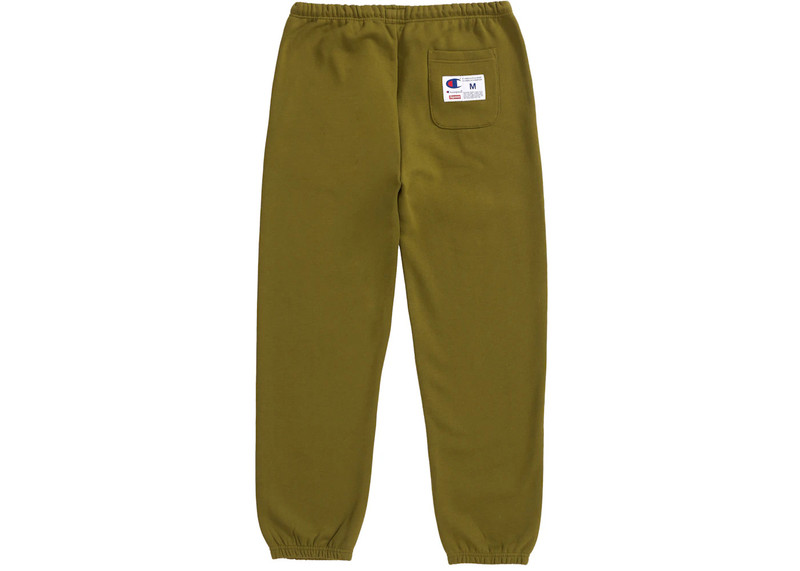 Supreme Supreme Champion 3D Metallic Sweatpant Olive outlook